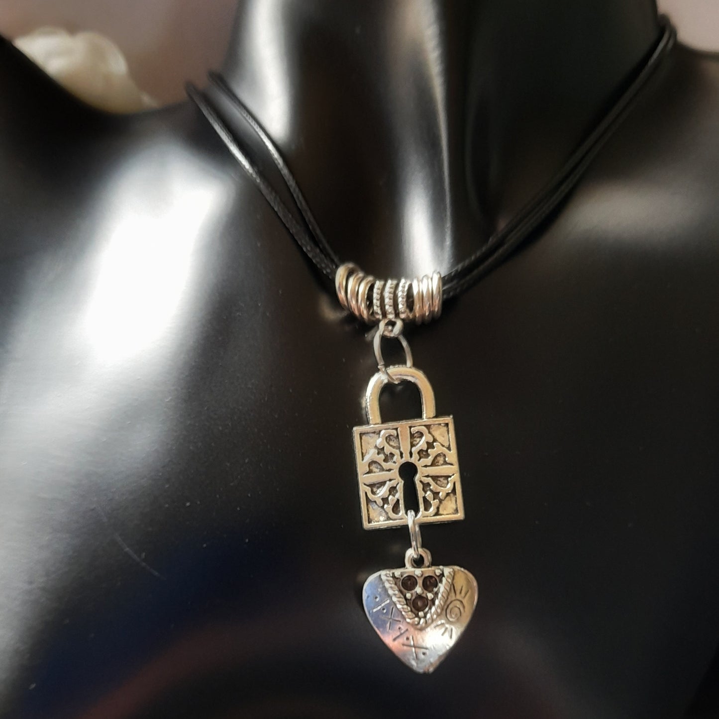 Lock and Heart Necklace