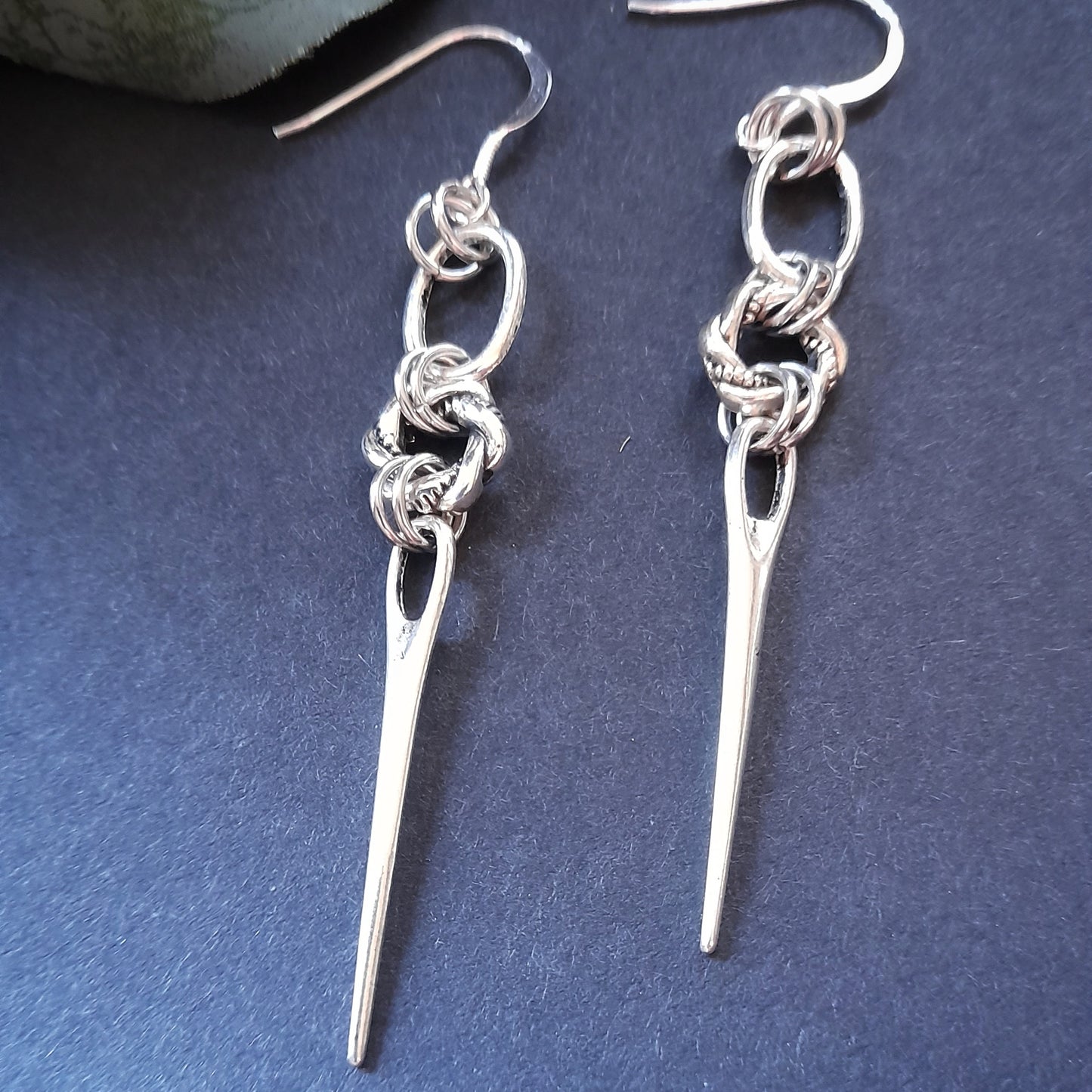 Silver Pin Spike Earrings