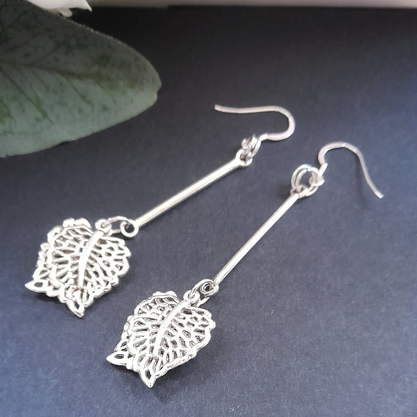 Filigree Leaf Earrings