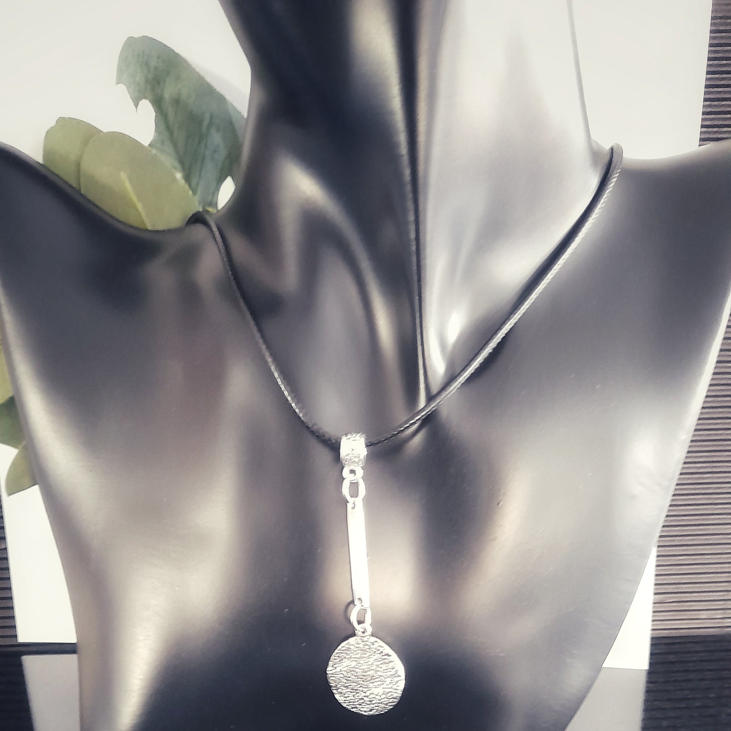 Silver Disc Charm Necklace