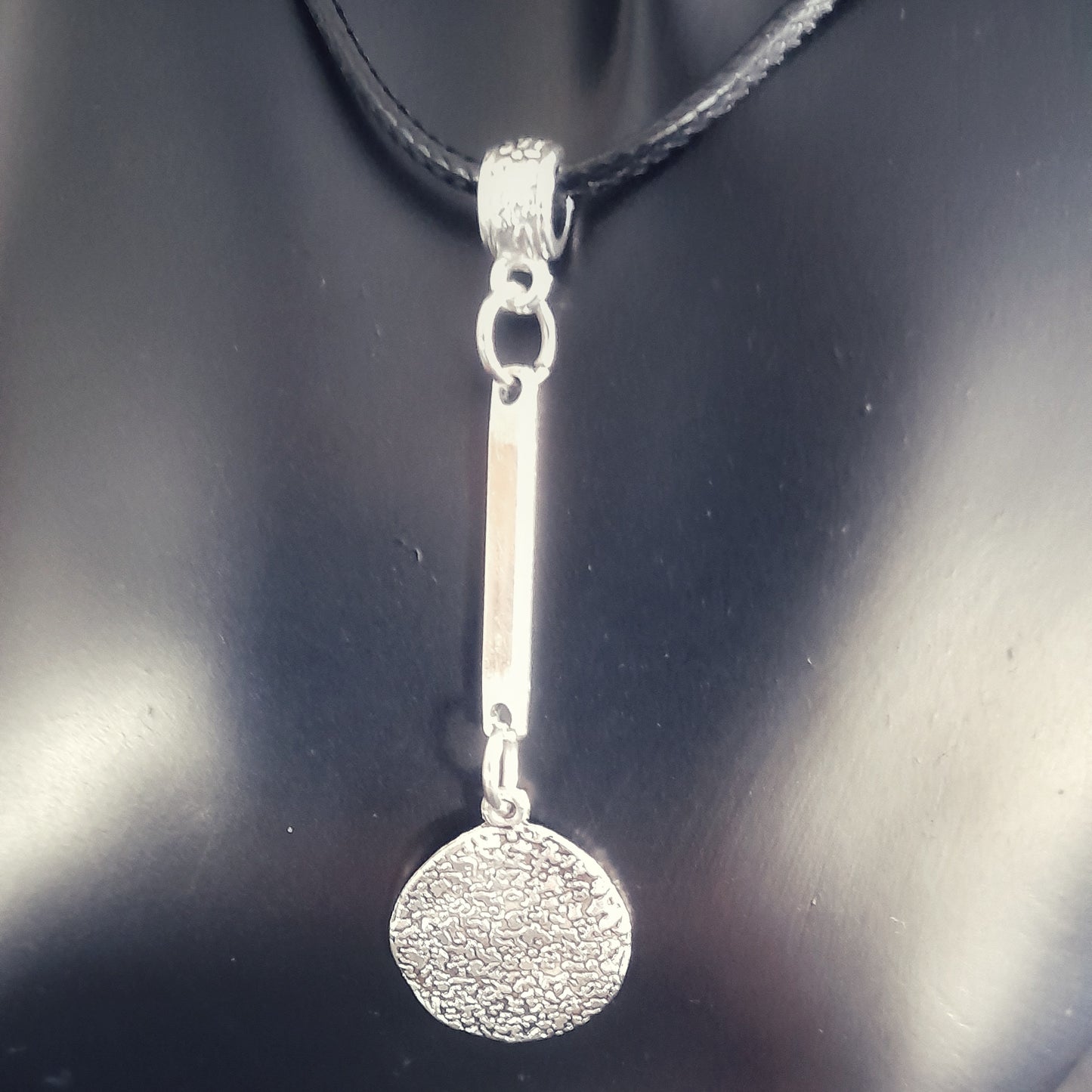 Silver Disc Charm Necklace