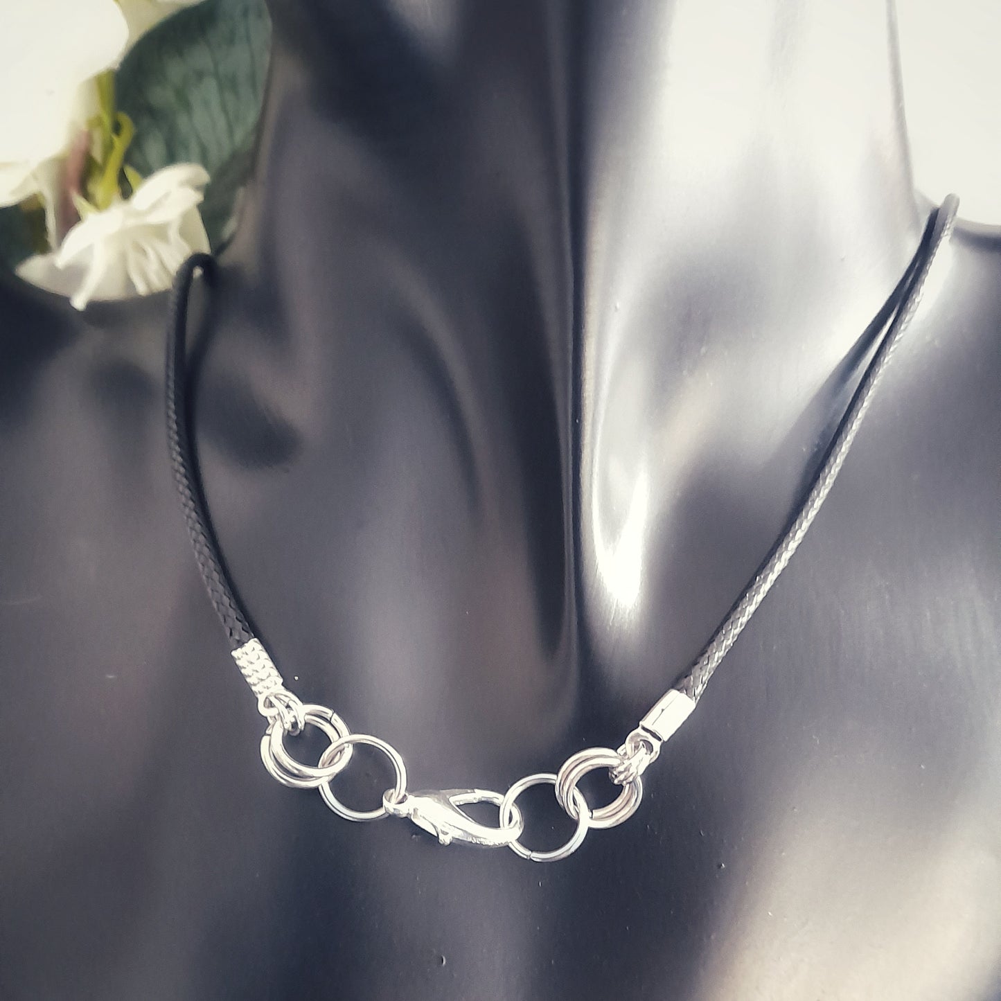 Silver Disc Charm Necklace