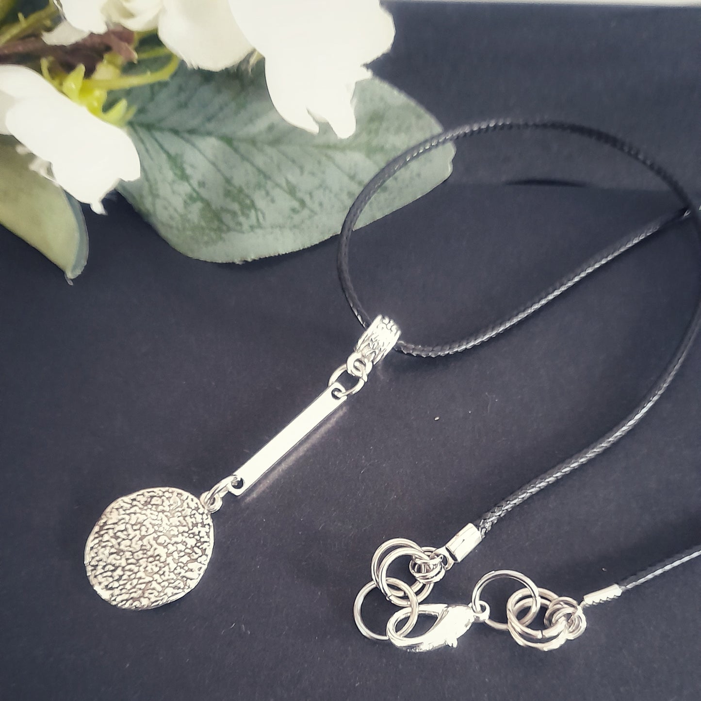 Silver Disc Charm Necklace