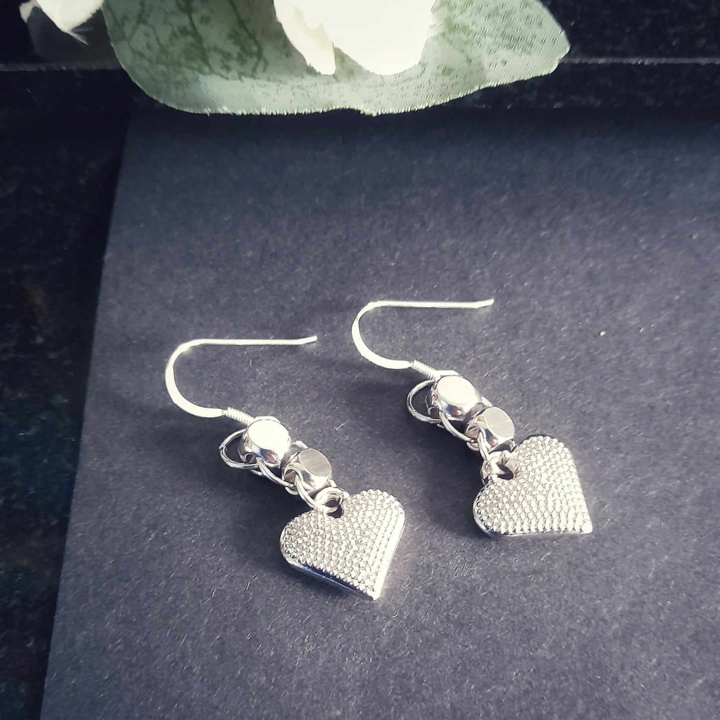 Textured Heart Earrings