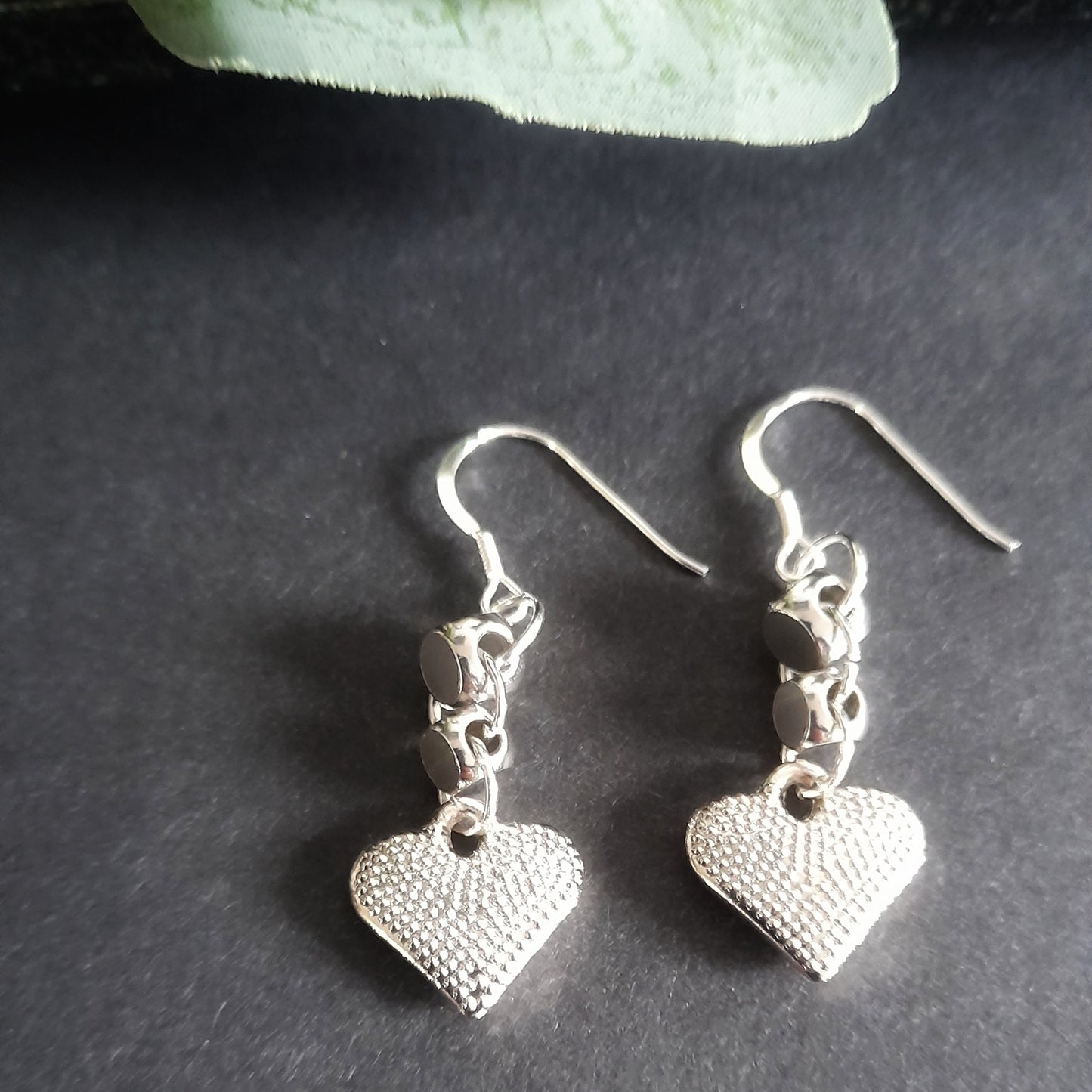 Textured Heart Earrings