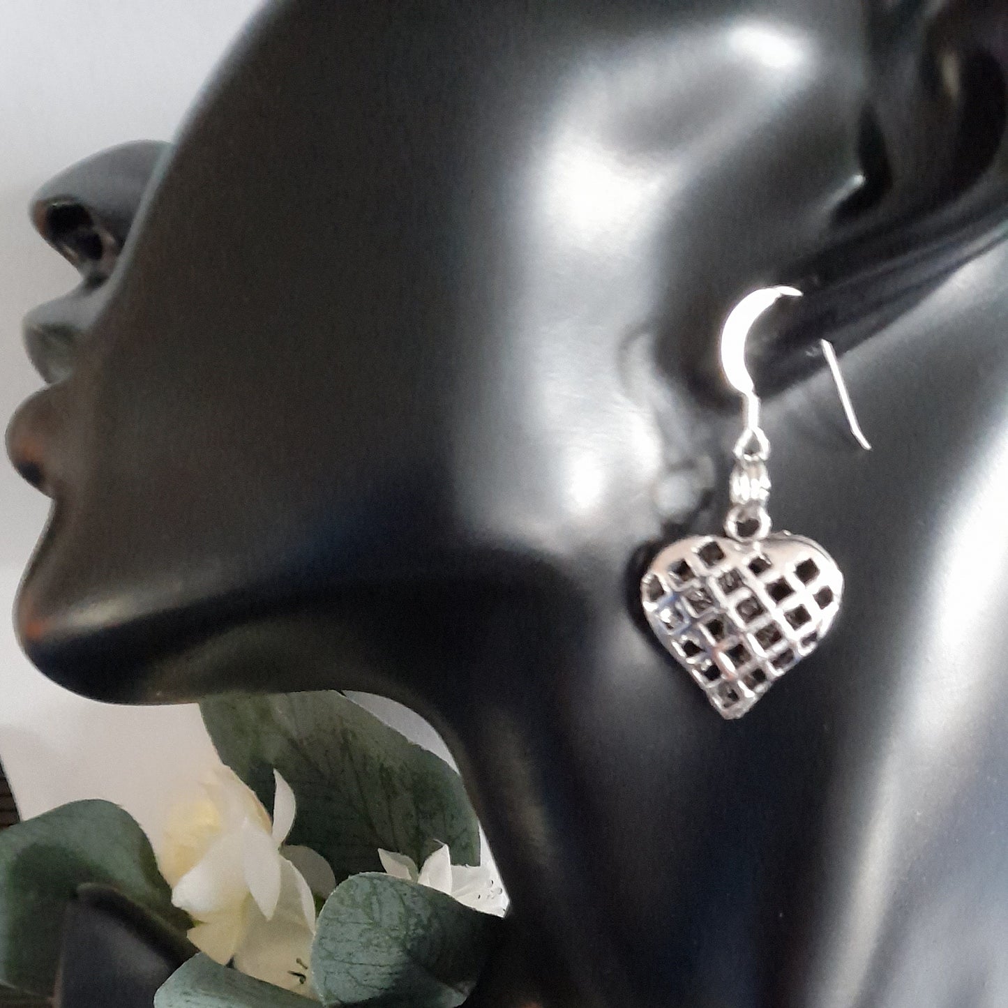 Lattice Heart Earrings