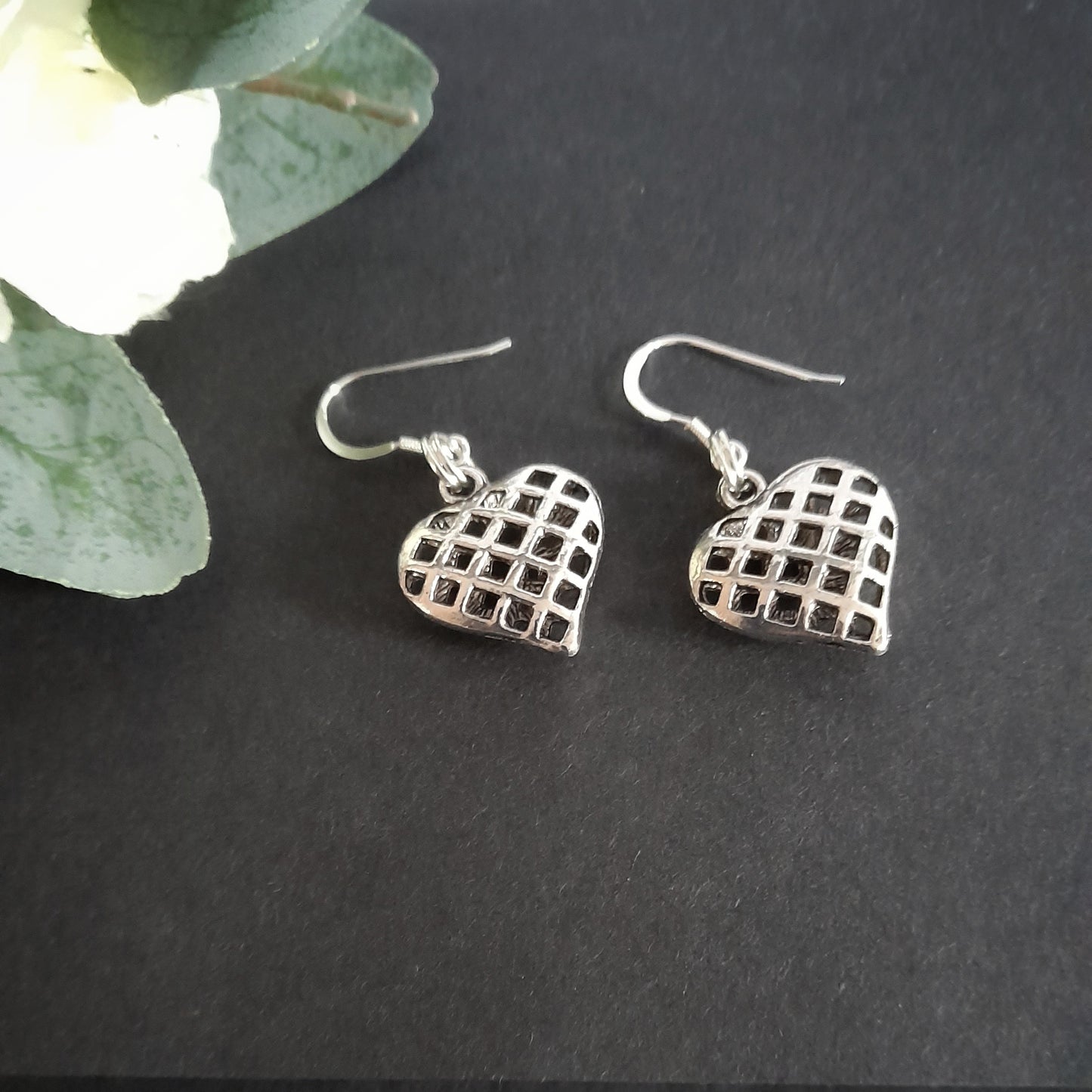 Lattice Heart Earrings