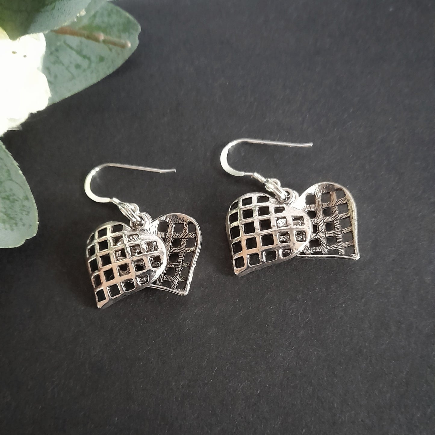 Lattice Heart Earrings