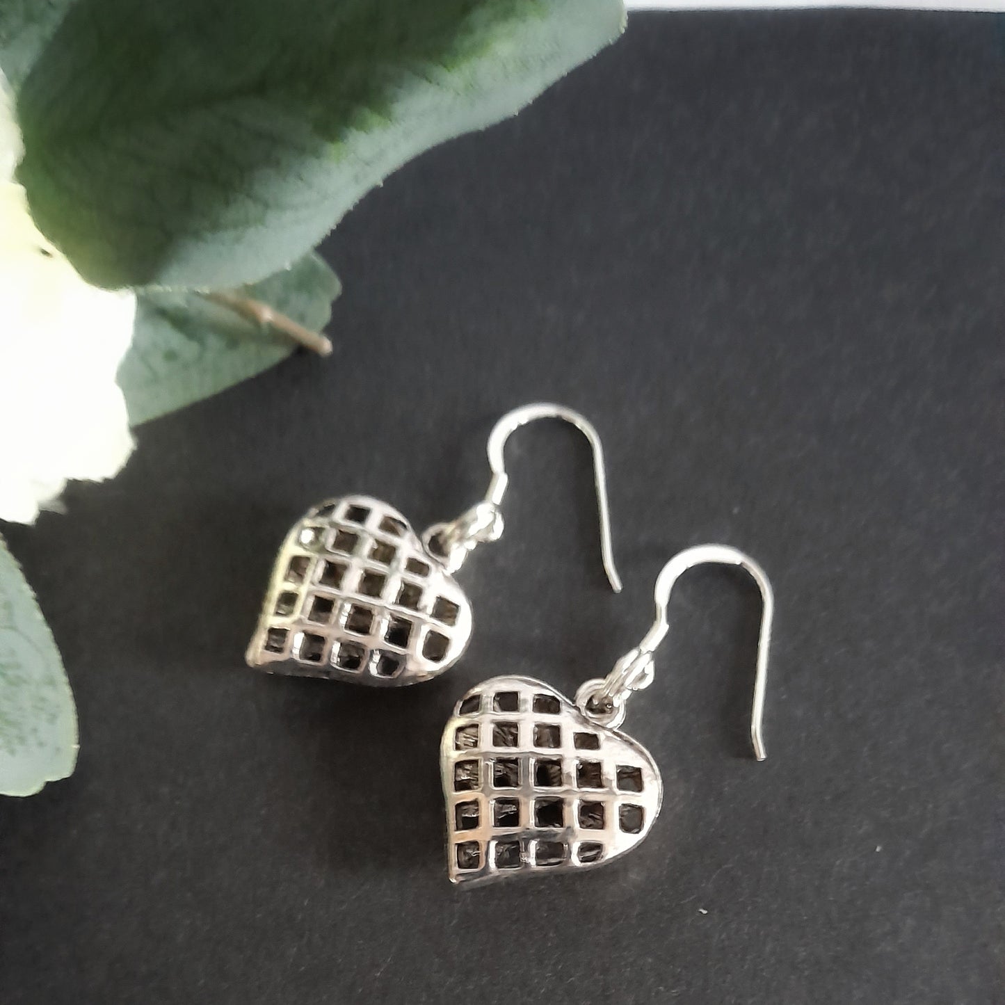 Lattice Heart Earrings