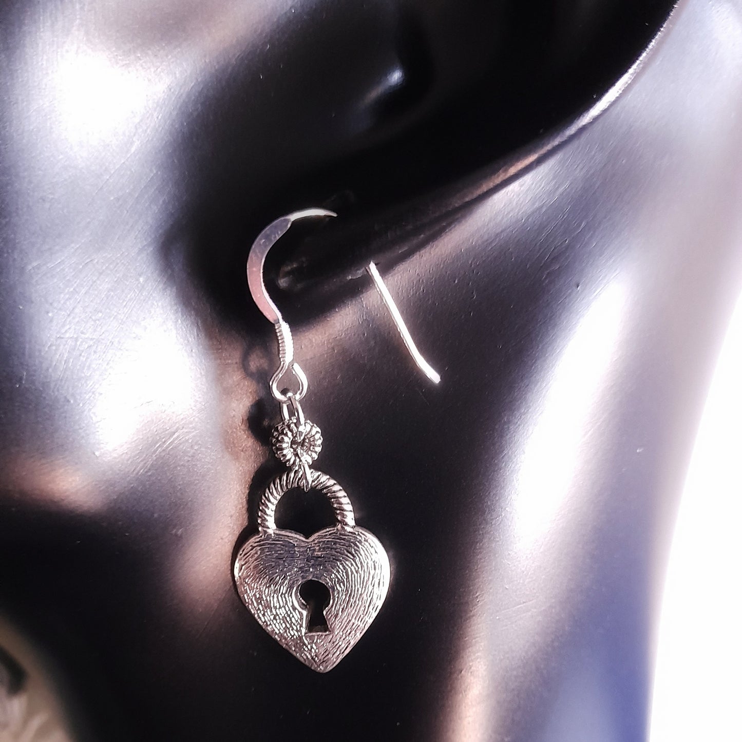 Padlock Heart Earrings