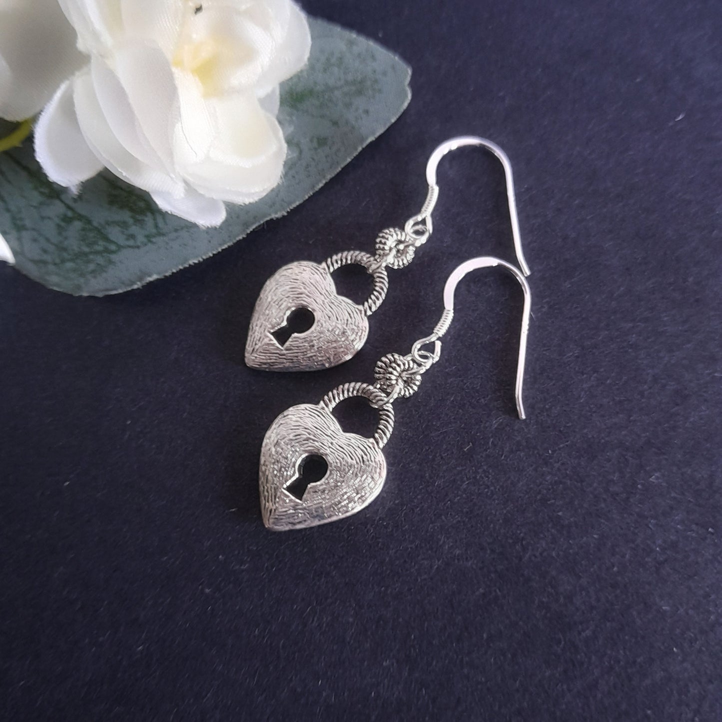 Padlock Heart Earrings