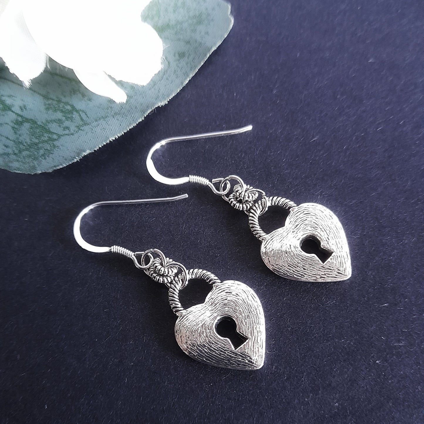 Padlock Heart Earrings