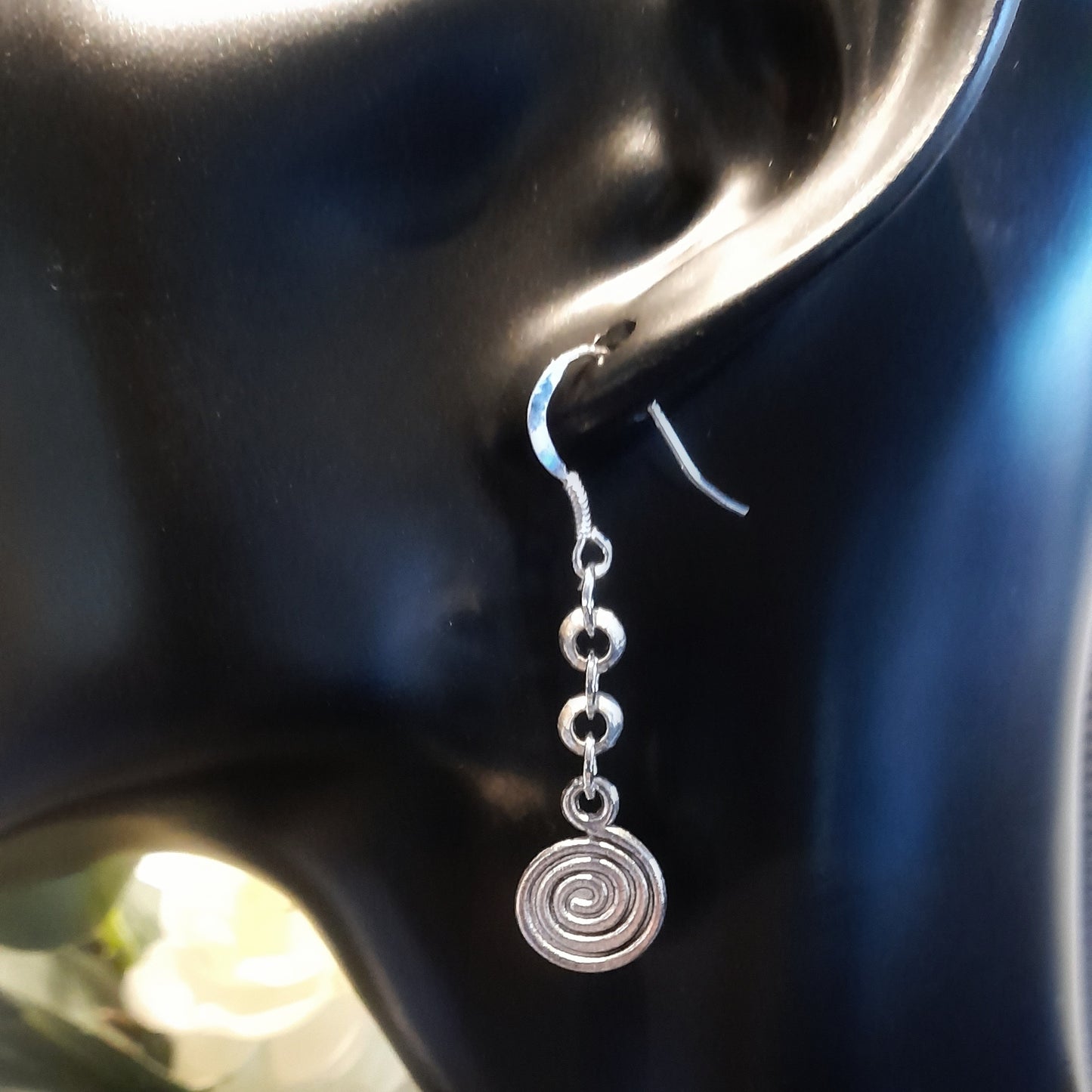 Silver Swirl Earrings