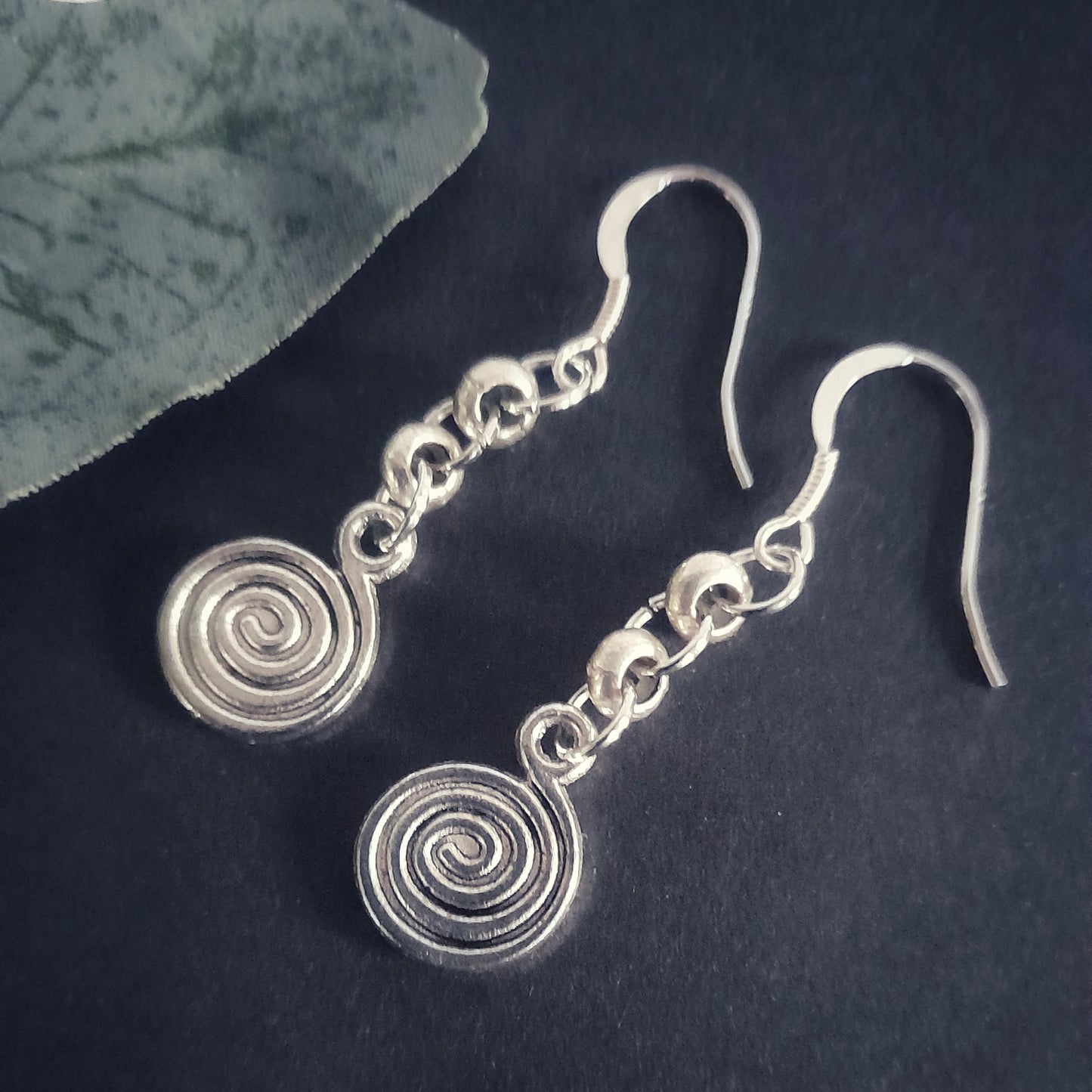 Silver Swirl Earrings