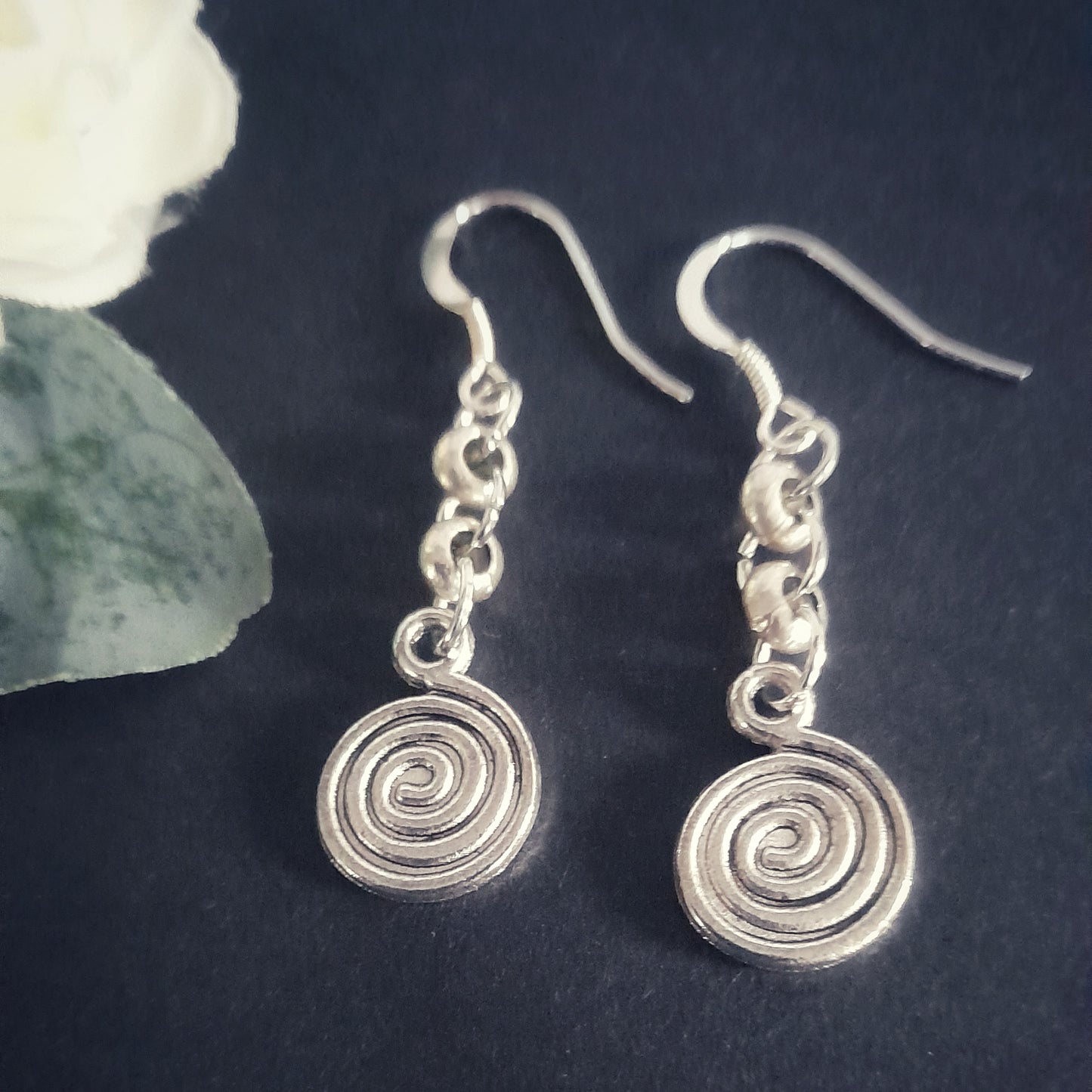 Silver Swirl Earrings