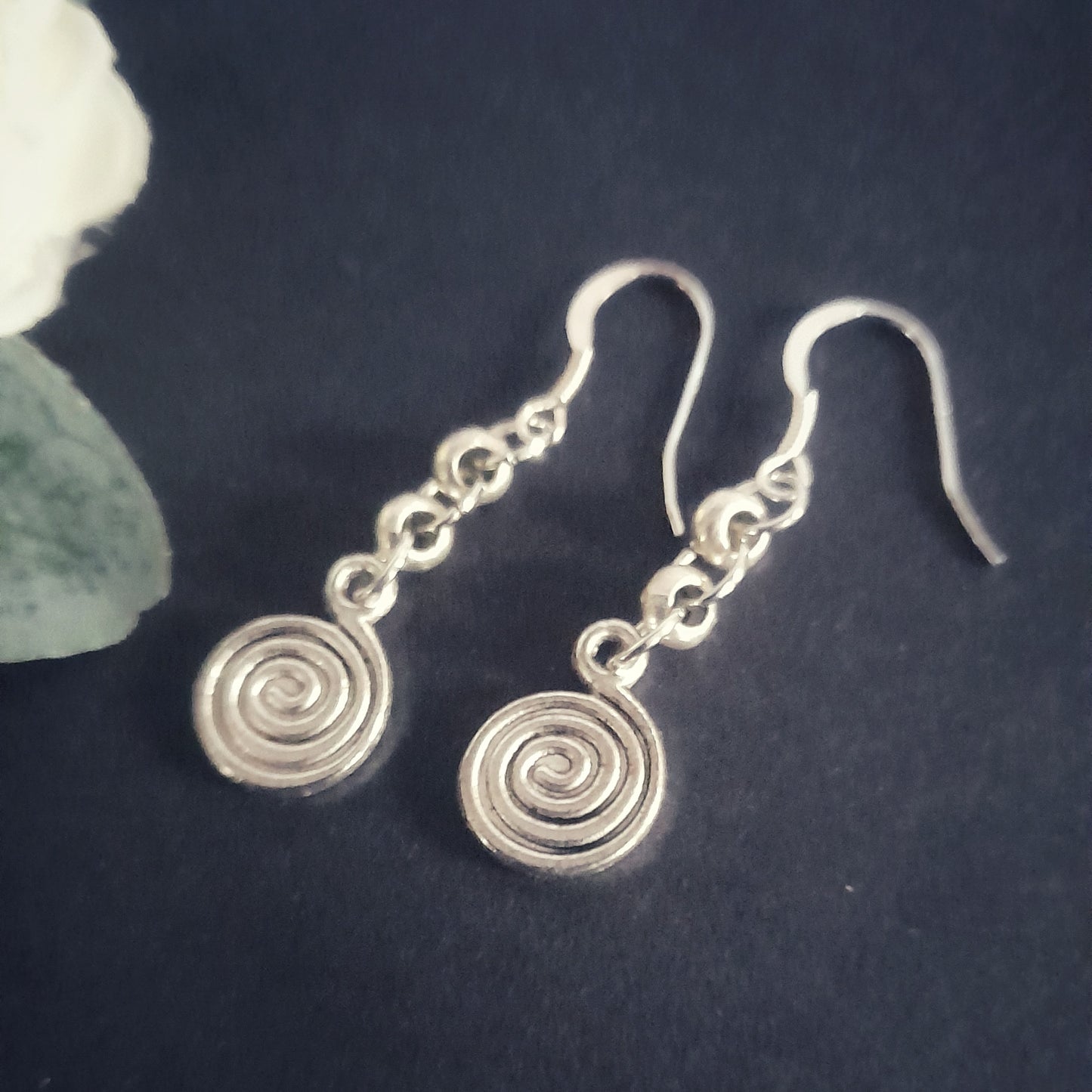 Silver Swirl Earrings