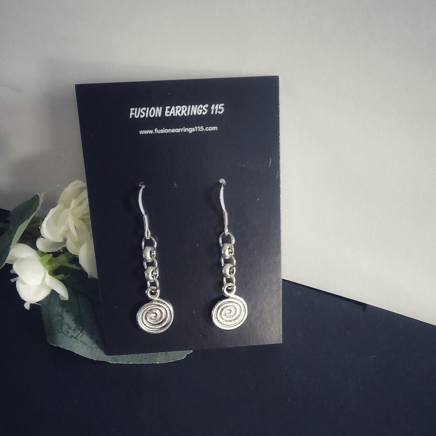 Silver Swirl Earrings