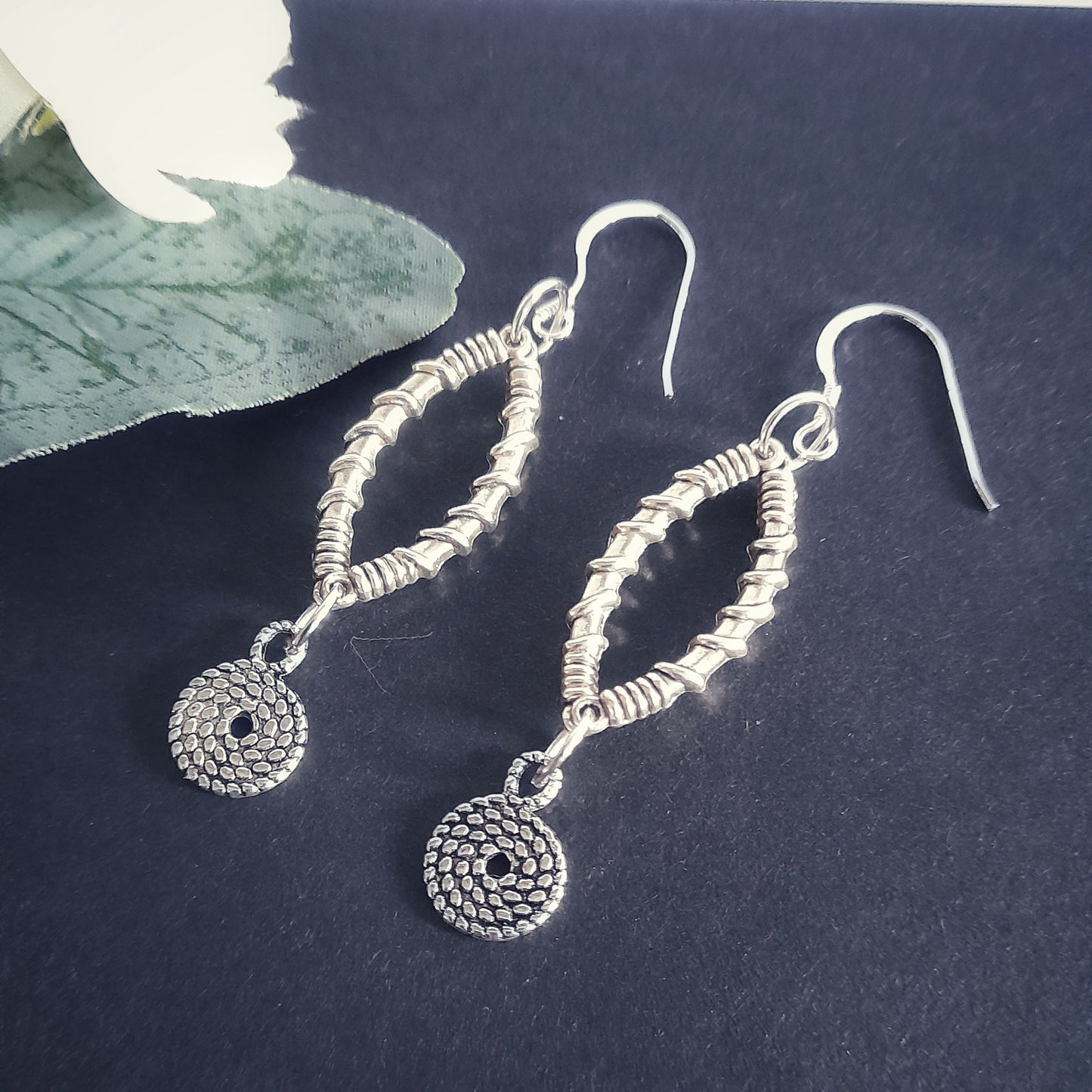 Silver Twist Coiled Earrings