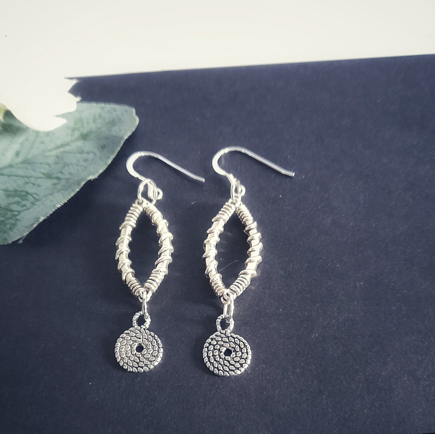 Silver Twist Coiled Earrings