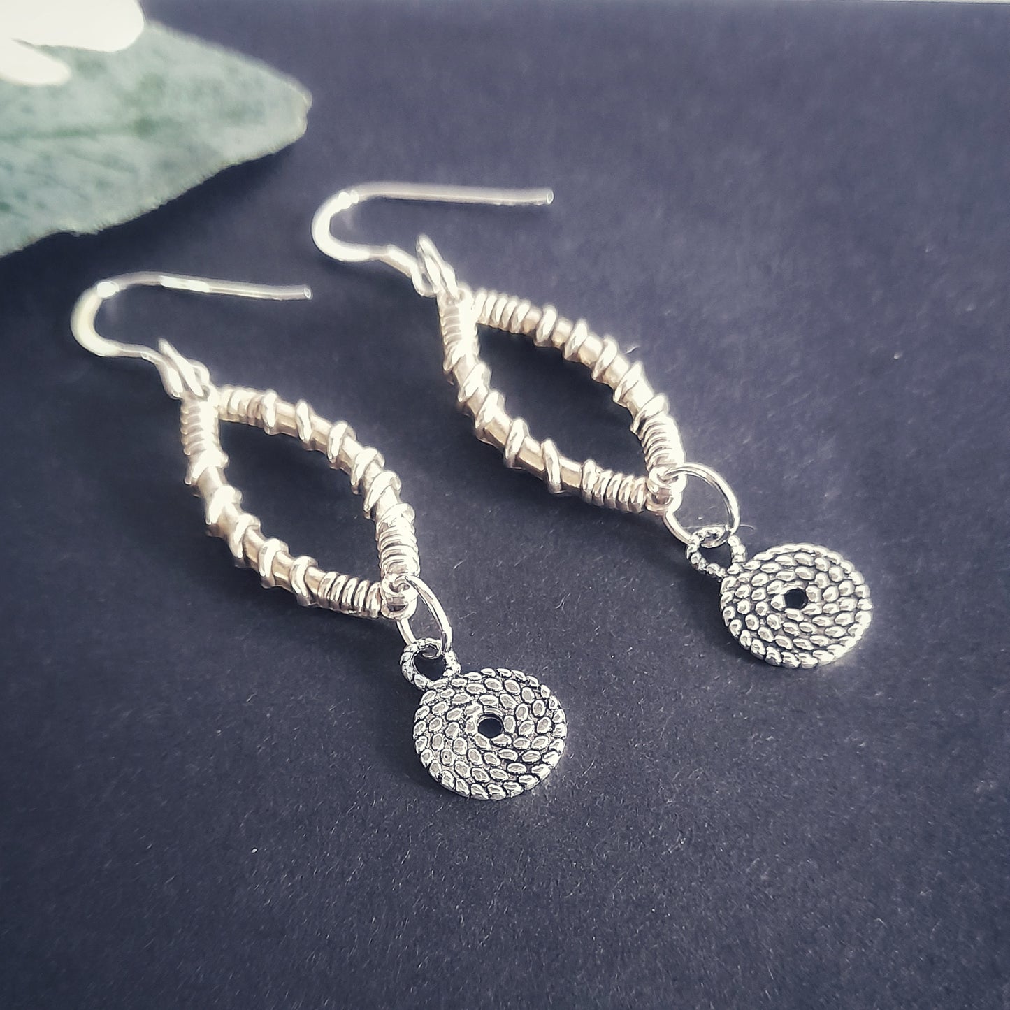 Silver Twist Coiled Earrings