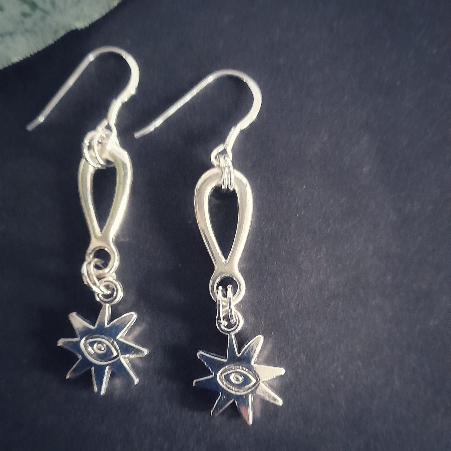 Silver Eye Earrings