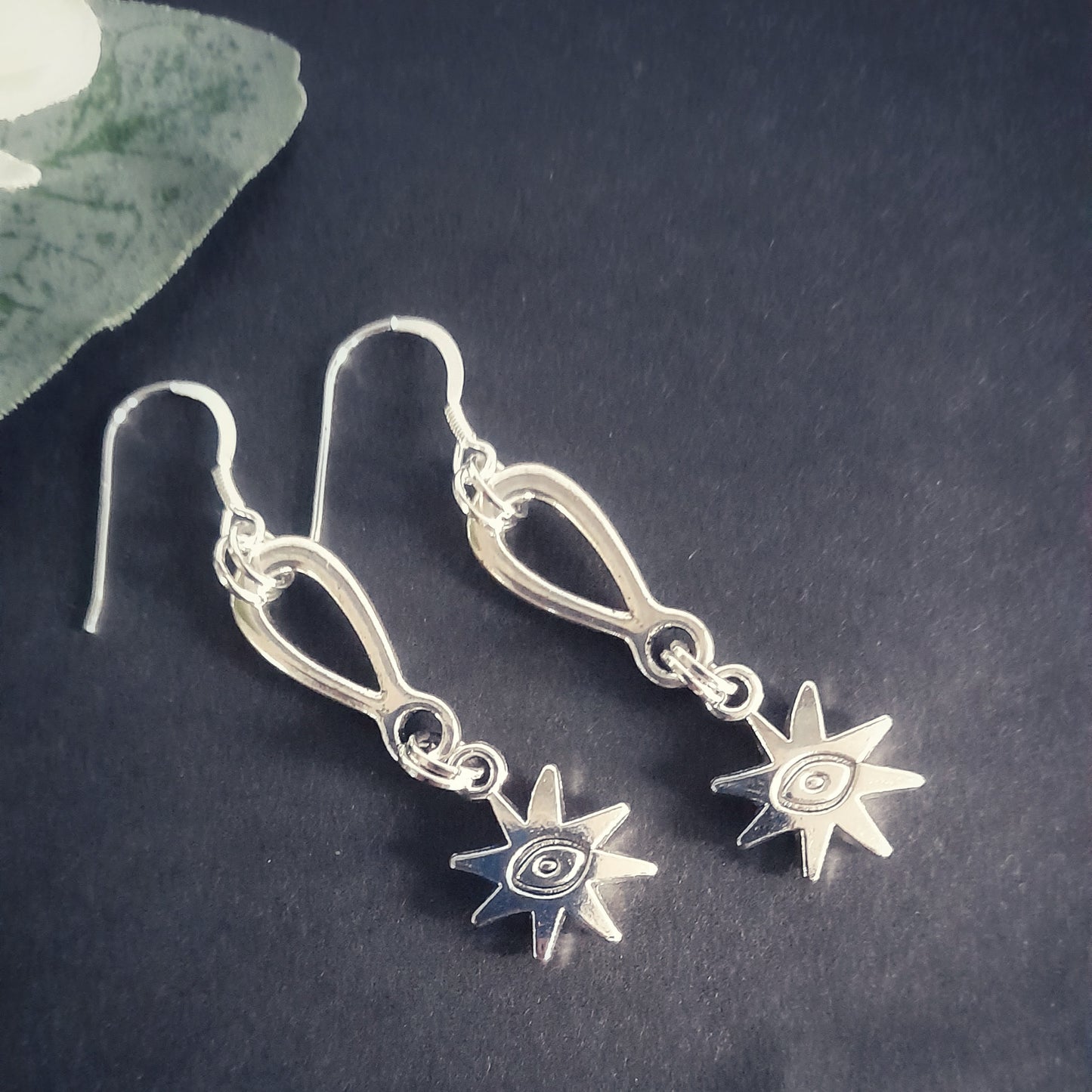 Silver Eye Earrings