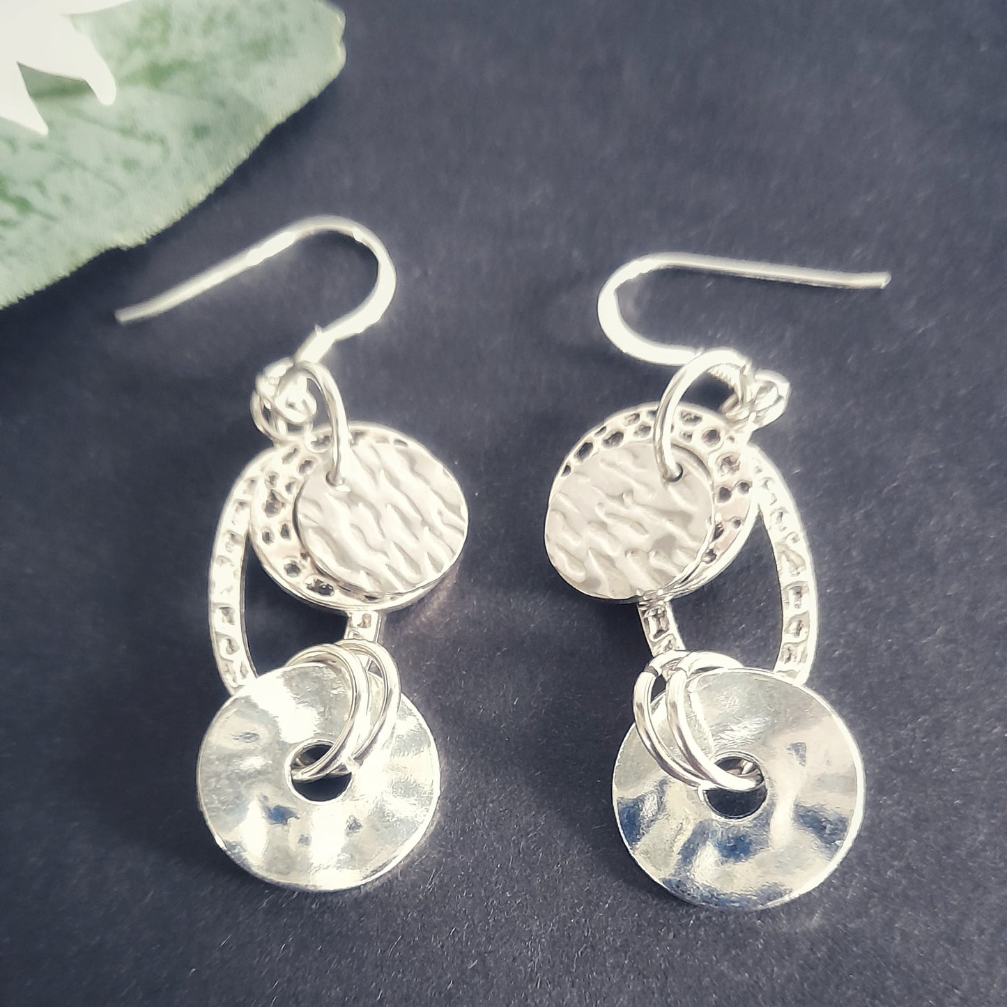 Silver Disc Earrings