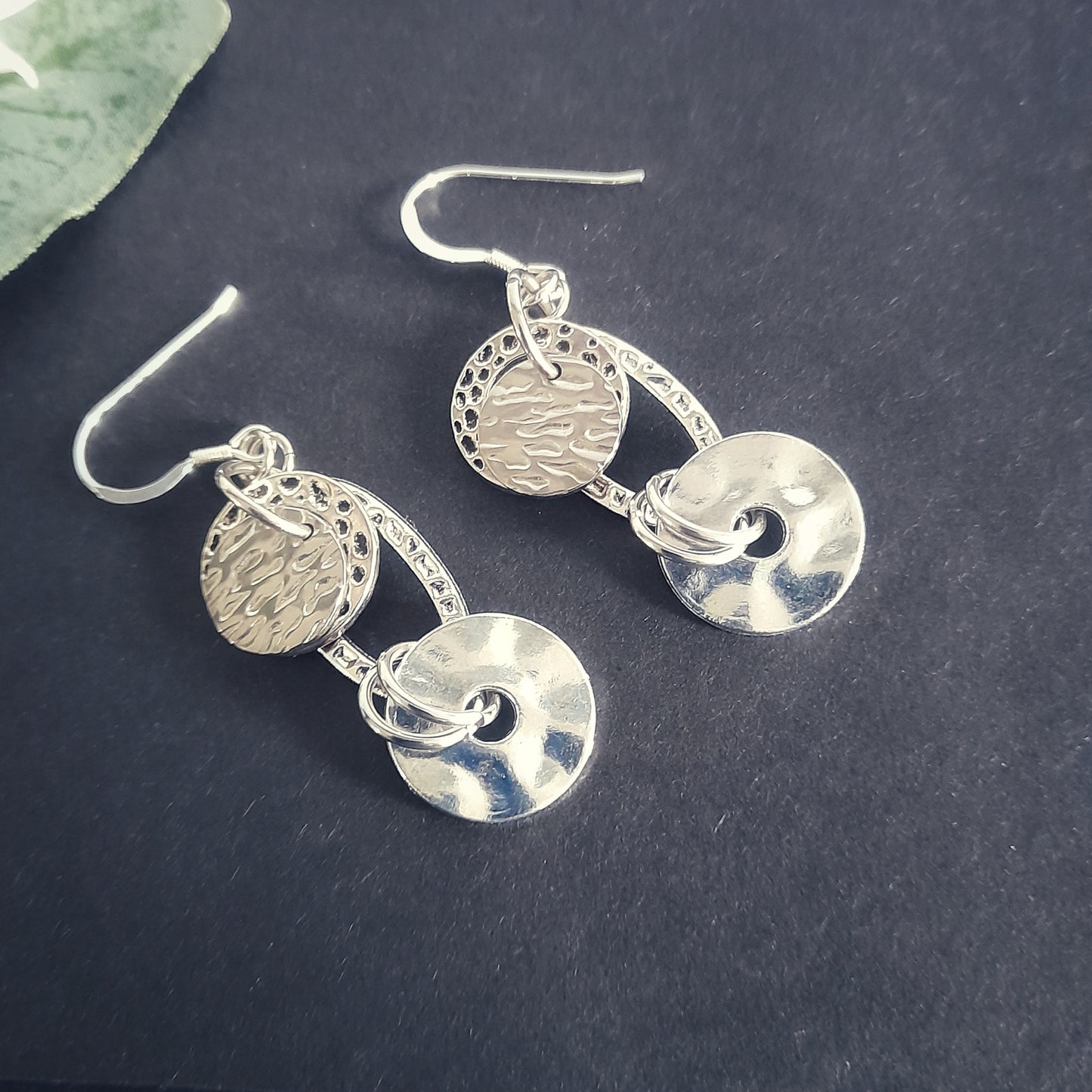 Silver Disc Earrings