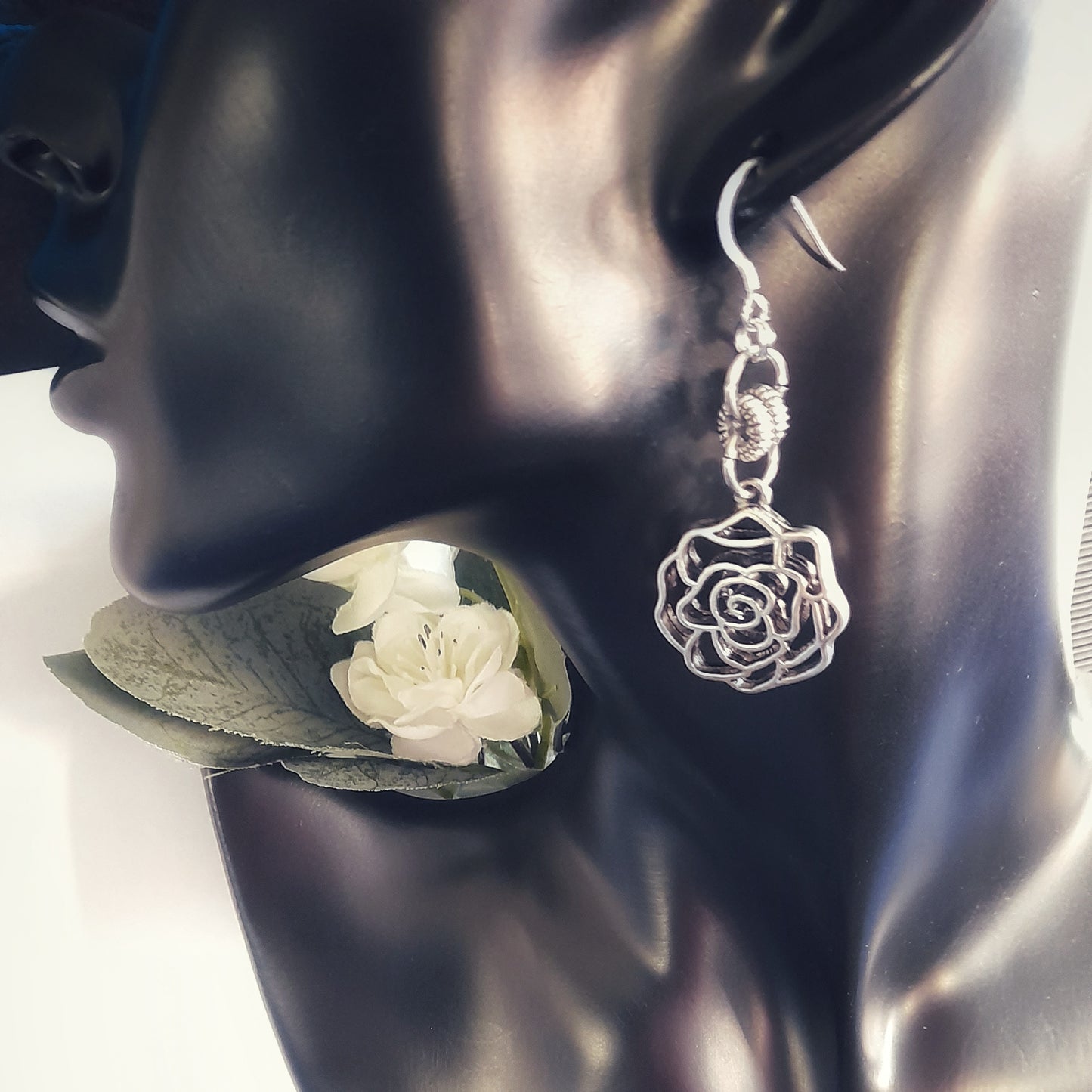 Filigree Rose Earrings