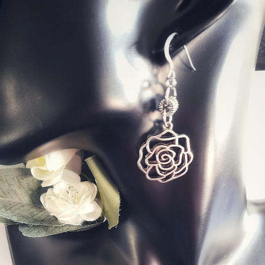 Filigree Rose Earrings