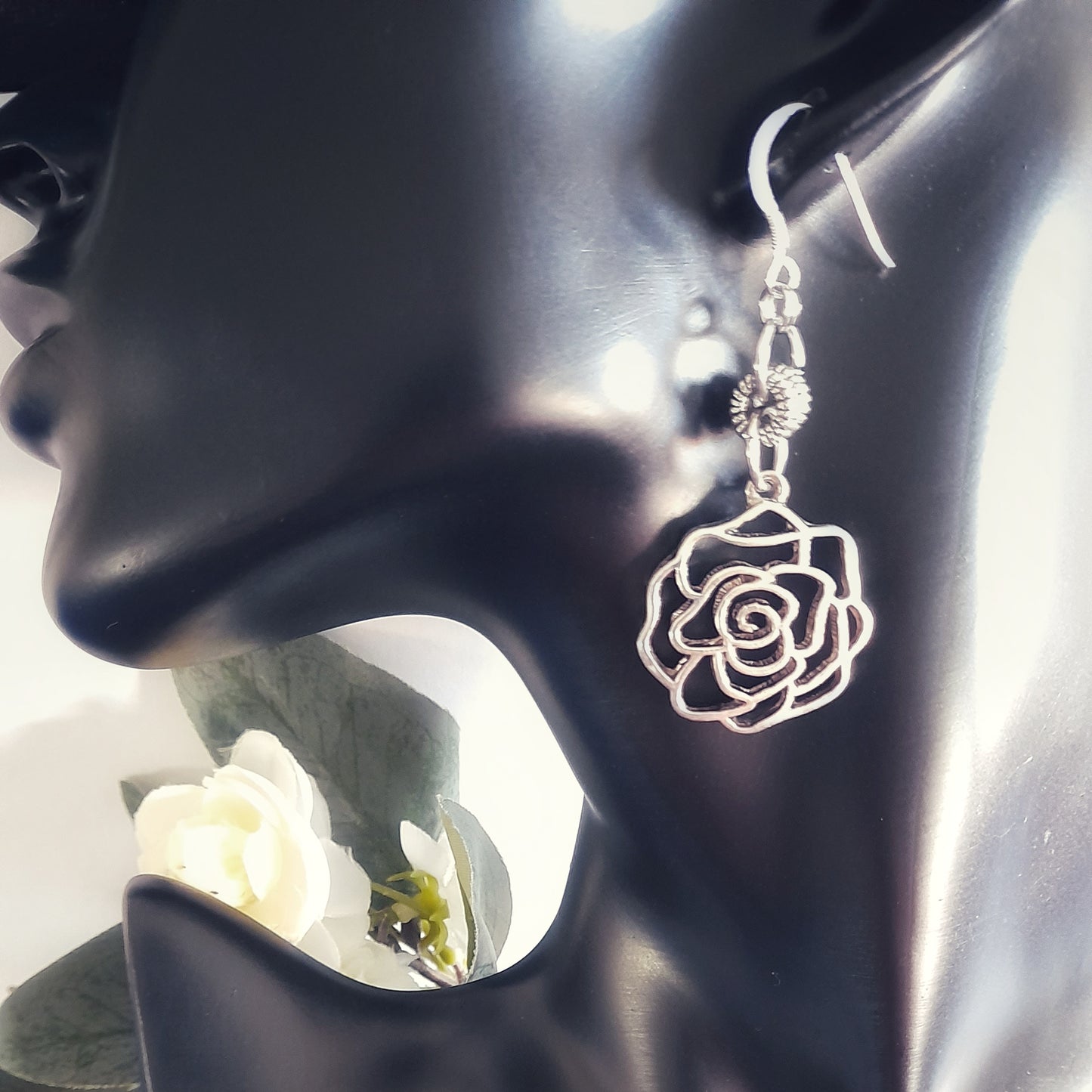 Filigree Rose Earrings