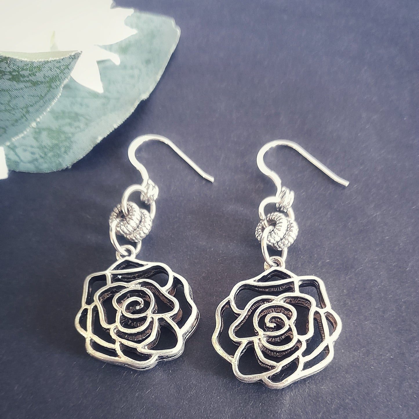 Filigree Rose Earrings