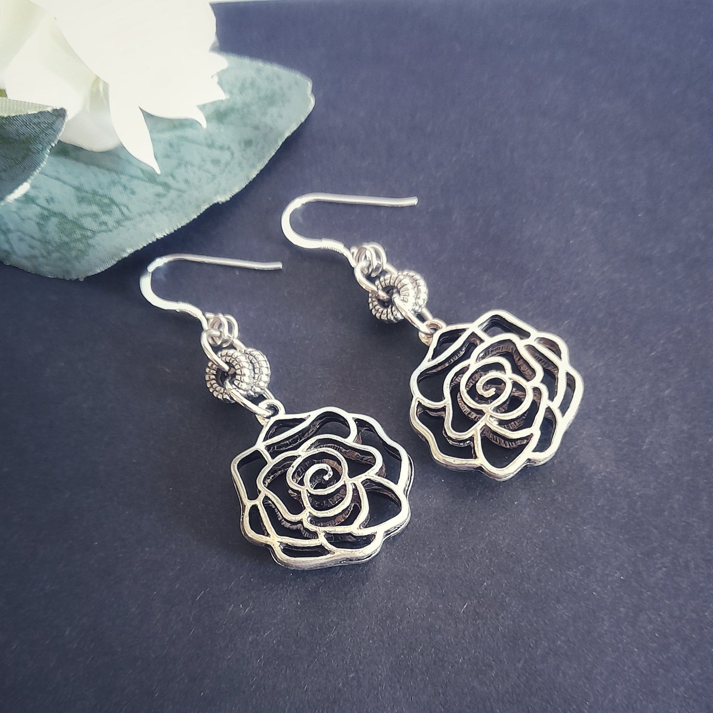 Filigree Rose Earrings