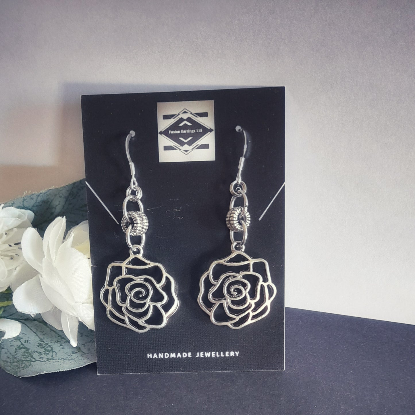 Filigree Rose Earrings