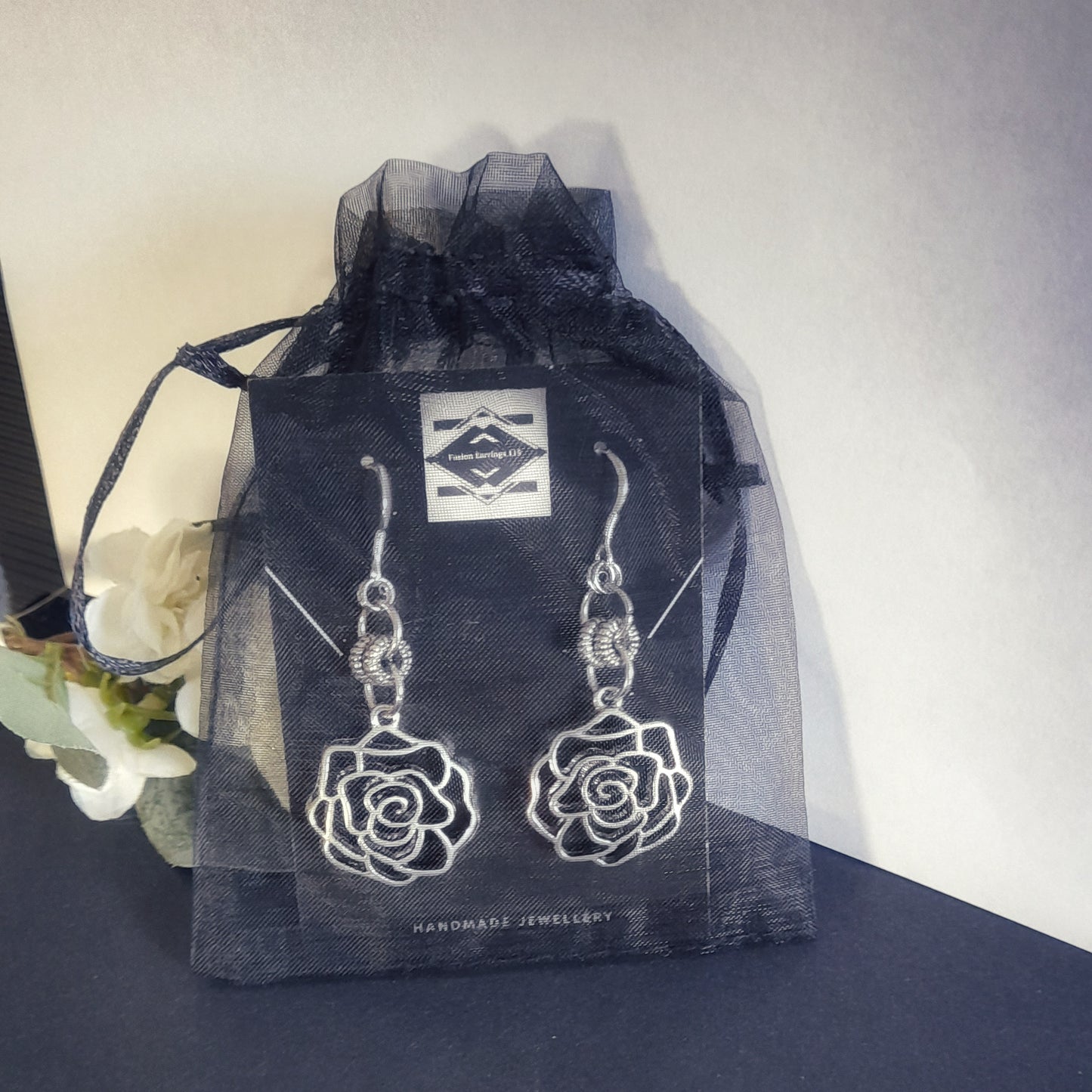 Filigree Rose Earrings