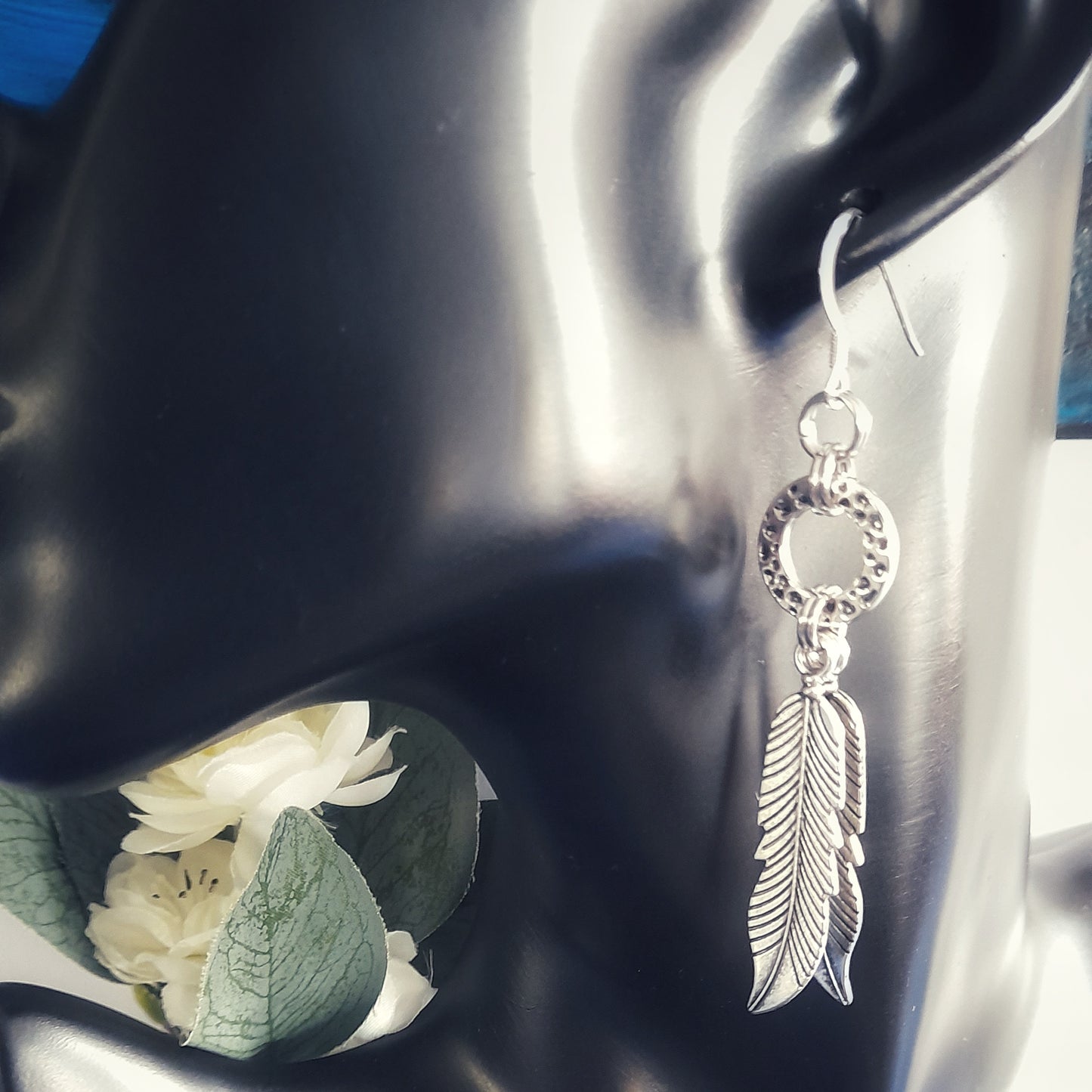 Silver Feather Earrings