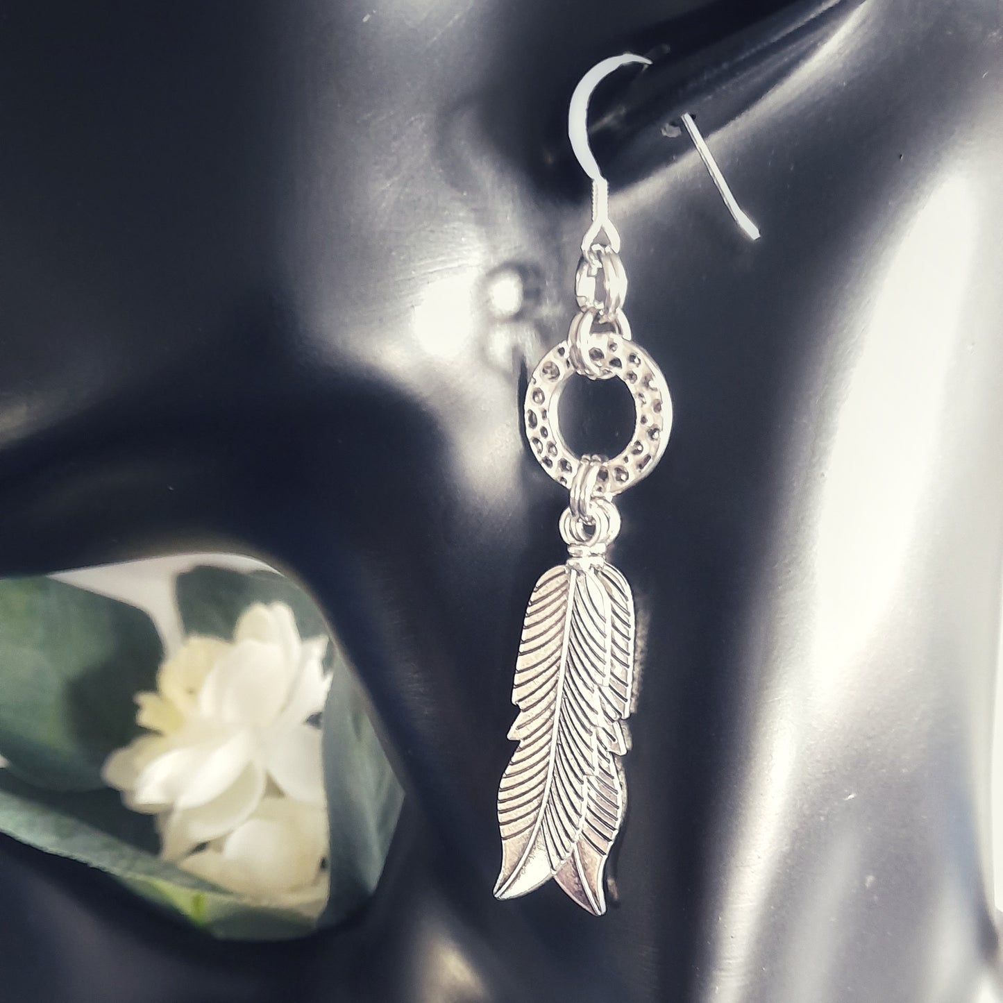 Silver Feather Earrings