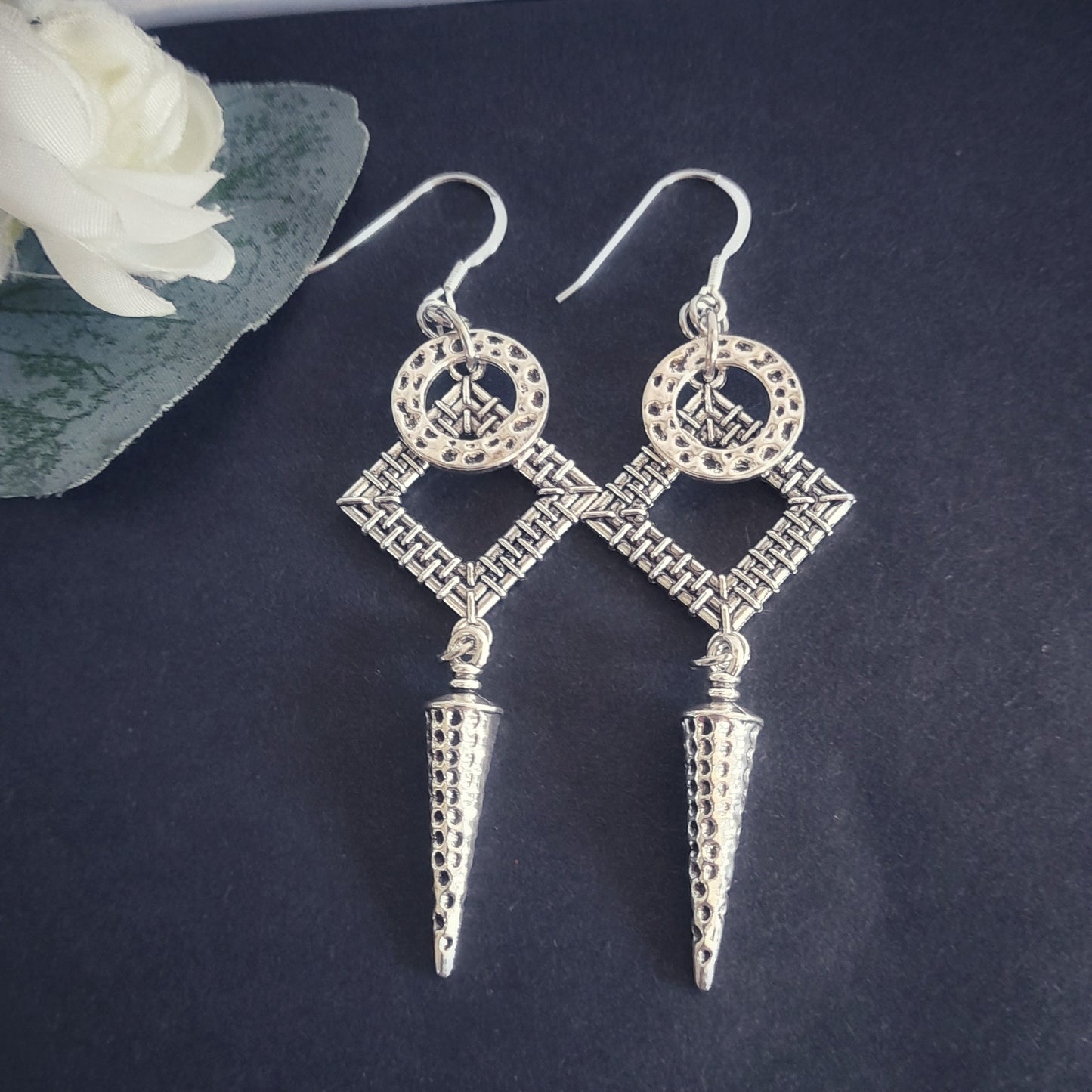 Silver Cone Earrings