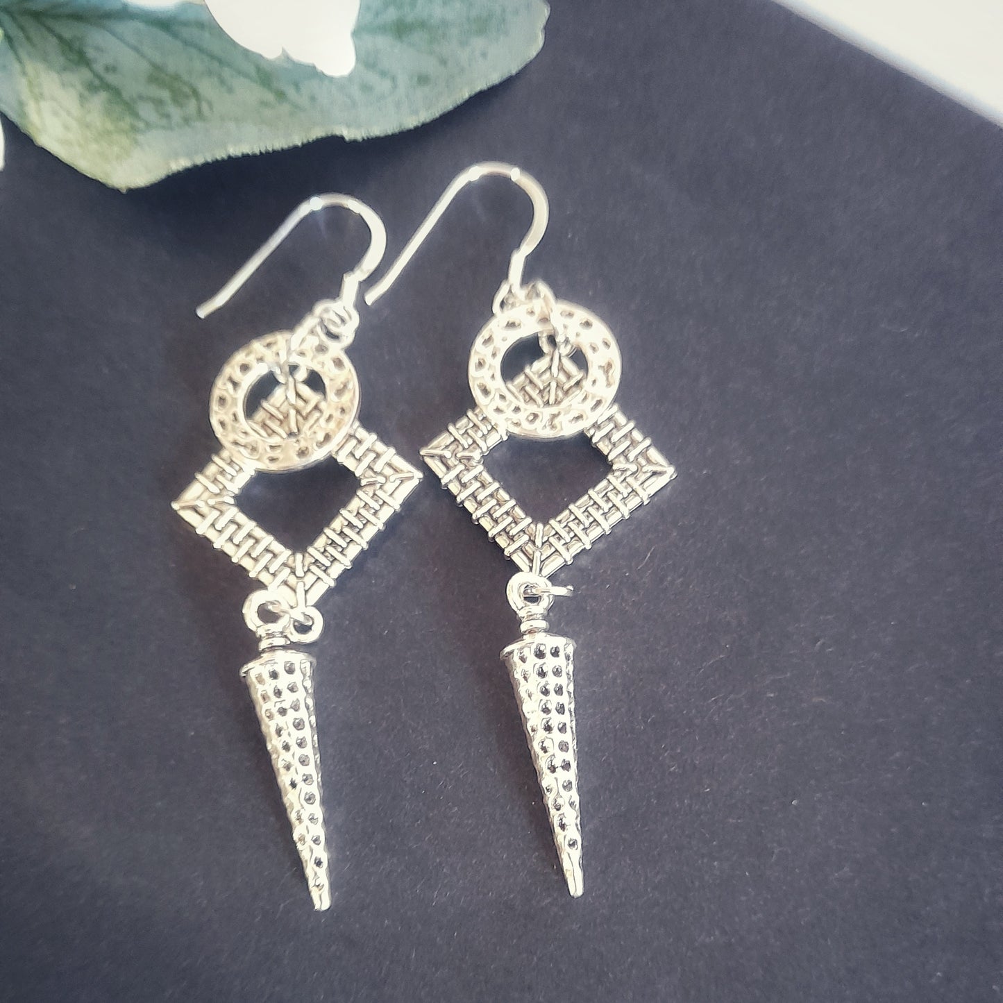 Silver Cone Earrings