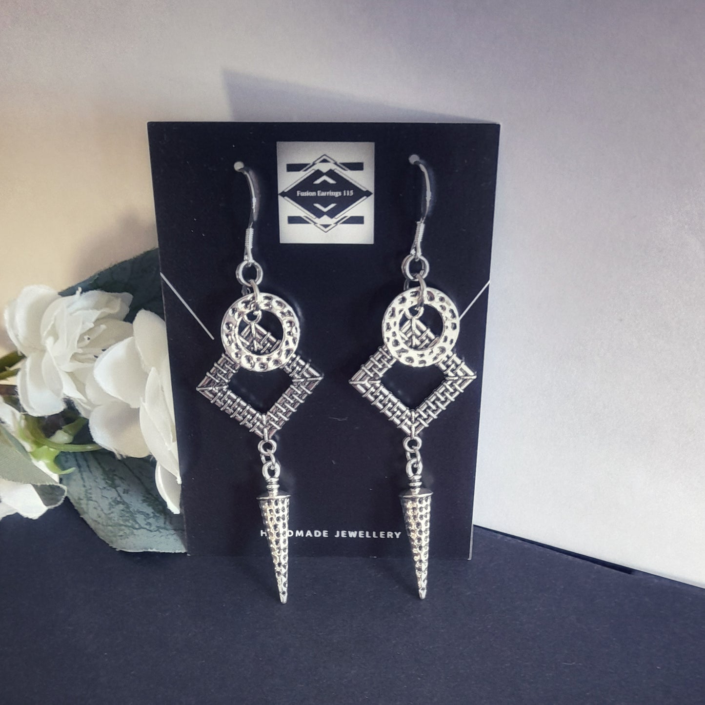 Silver Cone Earrings