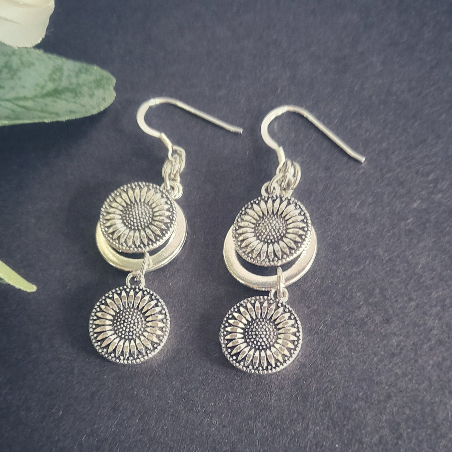 Double Sunflower Earrings