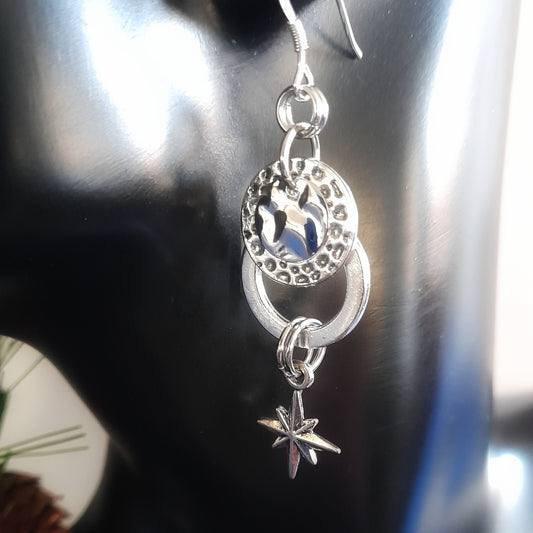 Silver Star Earrings