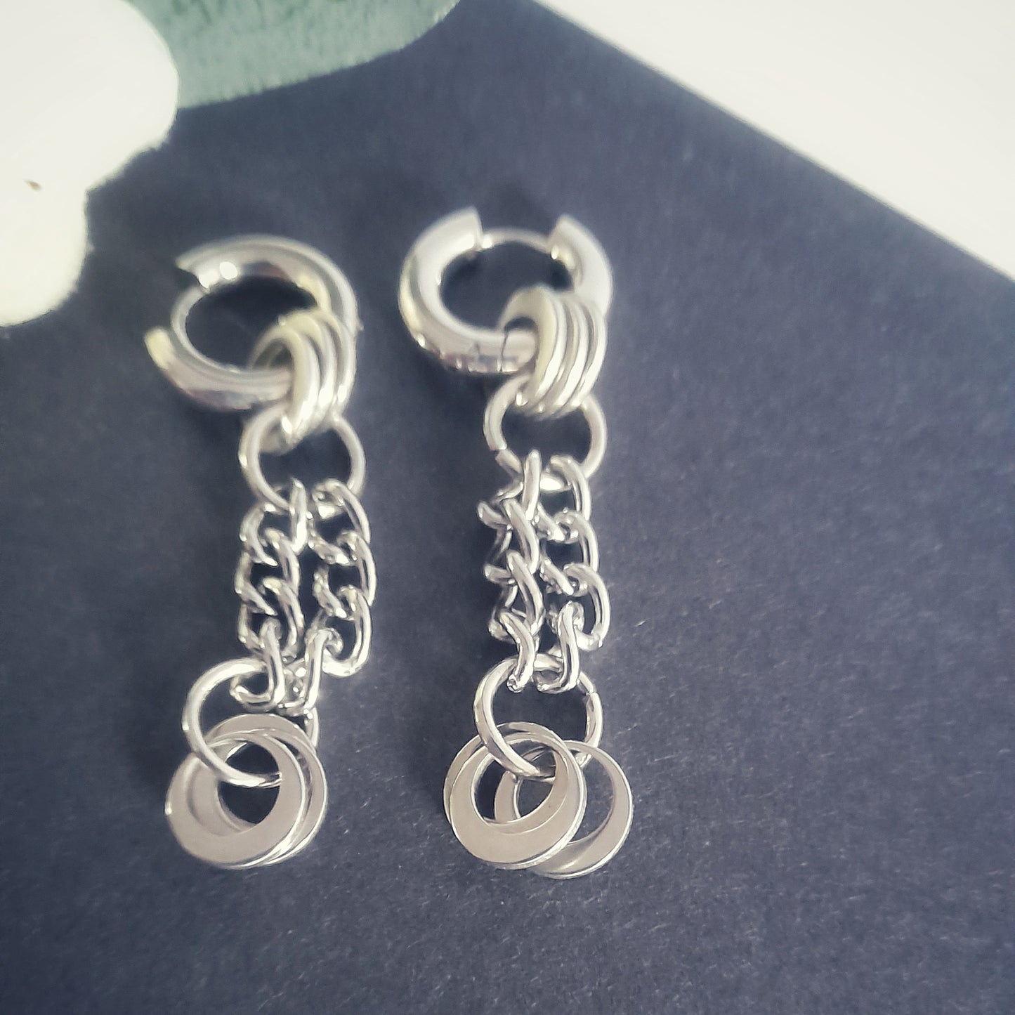 Double Chain Hoop Earrings